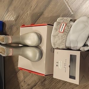 Hunter boots Toddler with welly socks